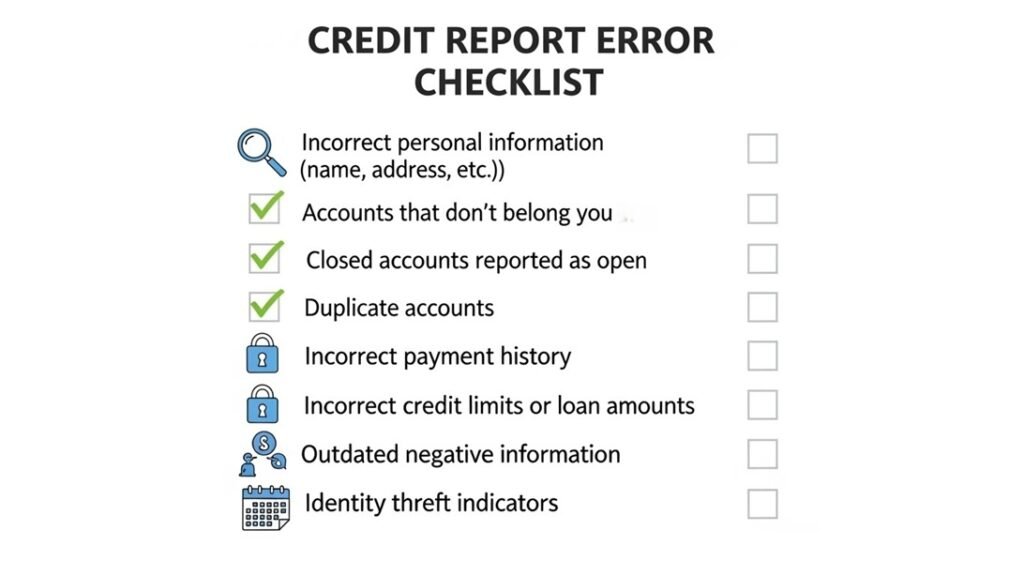 Common credit report mistakes to dispute